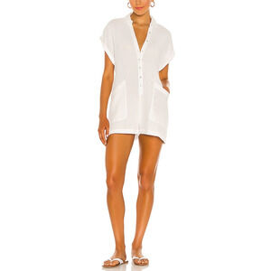 L*Space 'Mika' White Cotton Romper Size XS